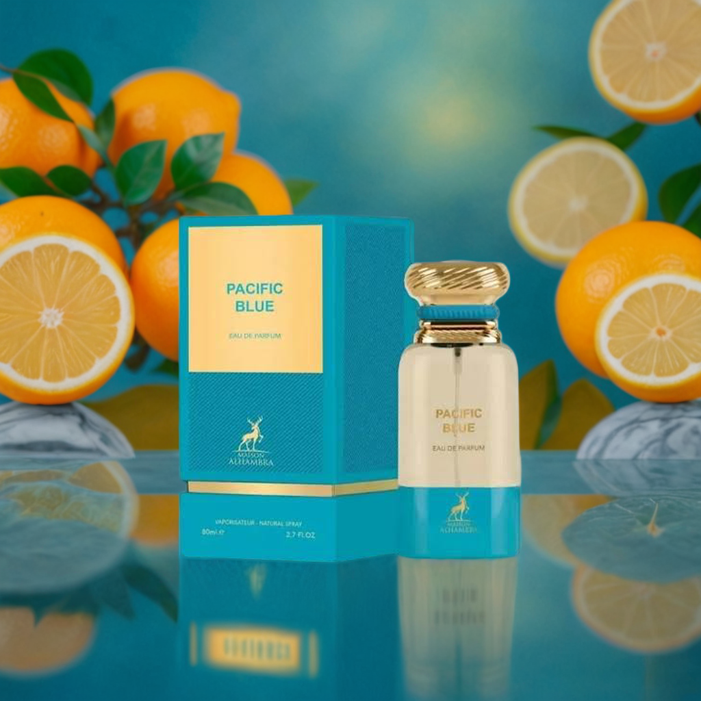 Maison Alhambra Pacific Blue (Formerly Porto Neroli) - Samples & Travel Size (3ml, 5ml, 10ml) - Bright Citrus Neroli Aquatic Fragrance (Inspired by Tom Ford Neroli Portofino)