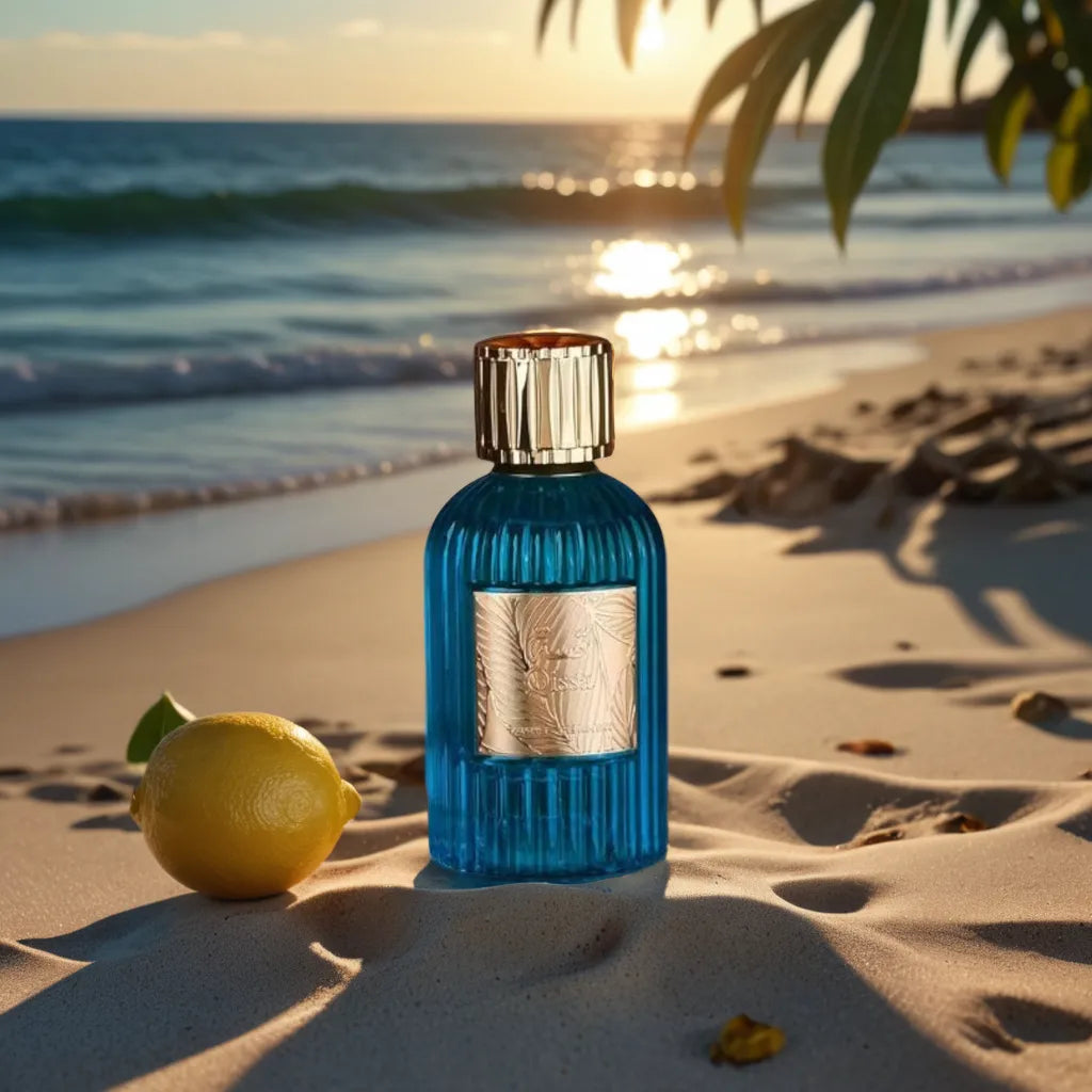 5ml Qissa Blue 100ml EDP | Paris Corner | Sample/Decant | Citrus Leather Ginger Amber Musk Perfume - Fragrance 