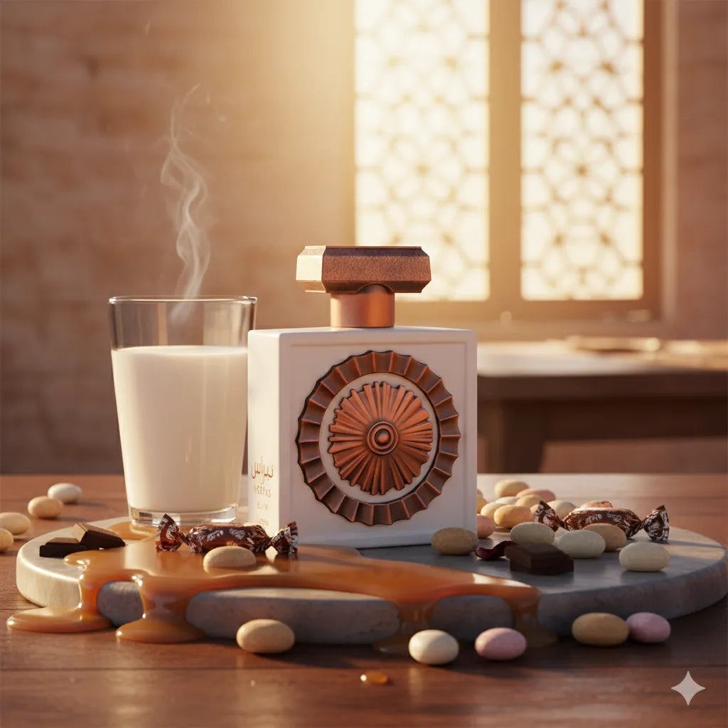 Nebras Elixir Lattafa Perfumes Eau de Parfum Samples & Travel Size (3ml,5ml, 10ml) - Candy, milk, cream Gourmand Fragrance