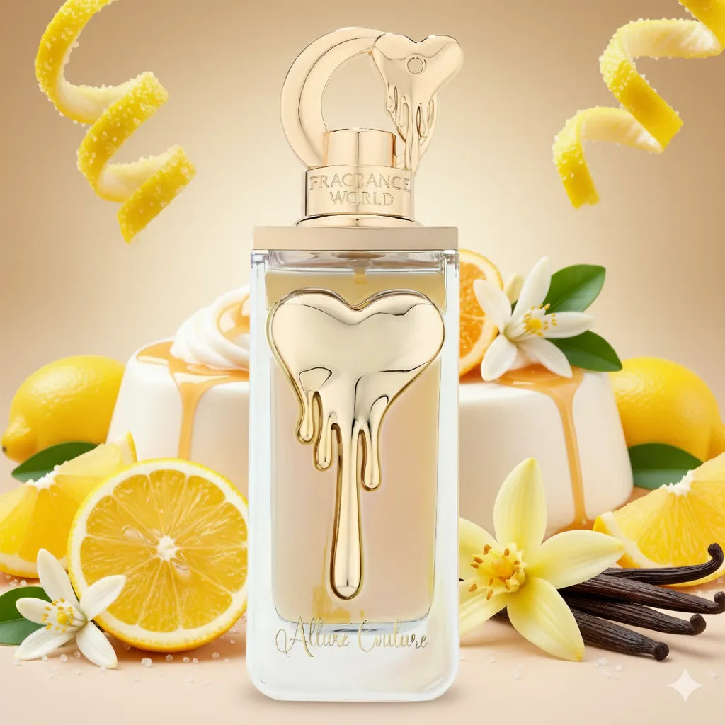 ALLURE COUTURE Fragrance World Eau de Parfum Samples & Travel Size (3ml, 5ml, 10ml) - Sweet Citrus Gourmand Boozy Fragrance - Love That Scent