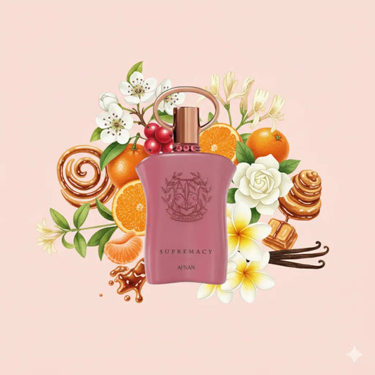 Supremacy Gala by Afnan Perfumes Samples & Travel Size (3ml, 5ml, 10ml) Sweet Floral Gourmand Fragrance