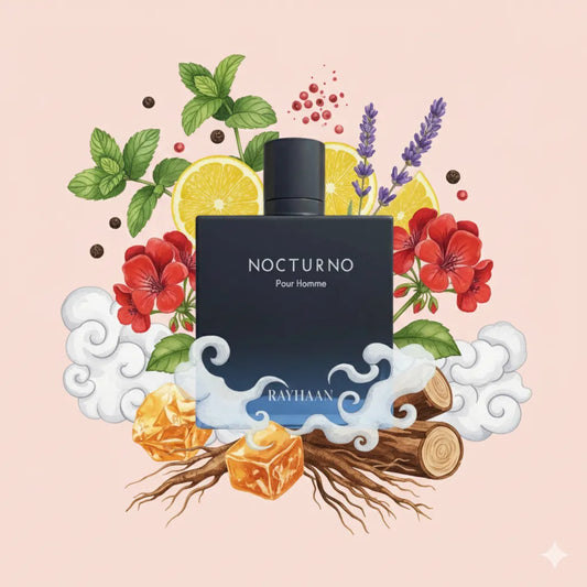 Nocturno by Rayhaan Samples & Travel Size (3ml, 5ml, 10ml) Fresh Spicy Aromatic Fragrance