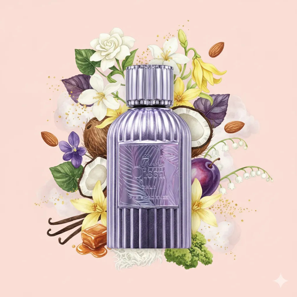 Qissa Gala by Paris Corner Samples & Travel Size (3ml, 5ml, 10ml) Creamy Tropical Floral Fragrance