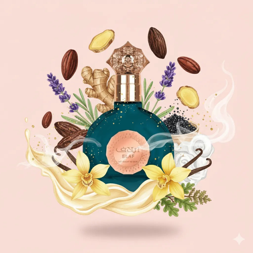 Elaf by Mamlakat Al Oud Samples & Travel Size (3ml, 5ml, 10ml) Sweet Aromatic Vanilla Fragrance
