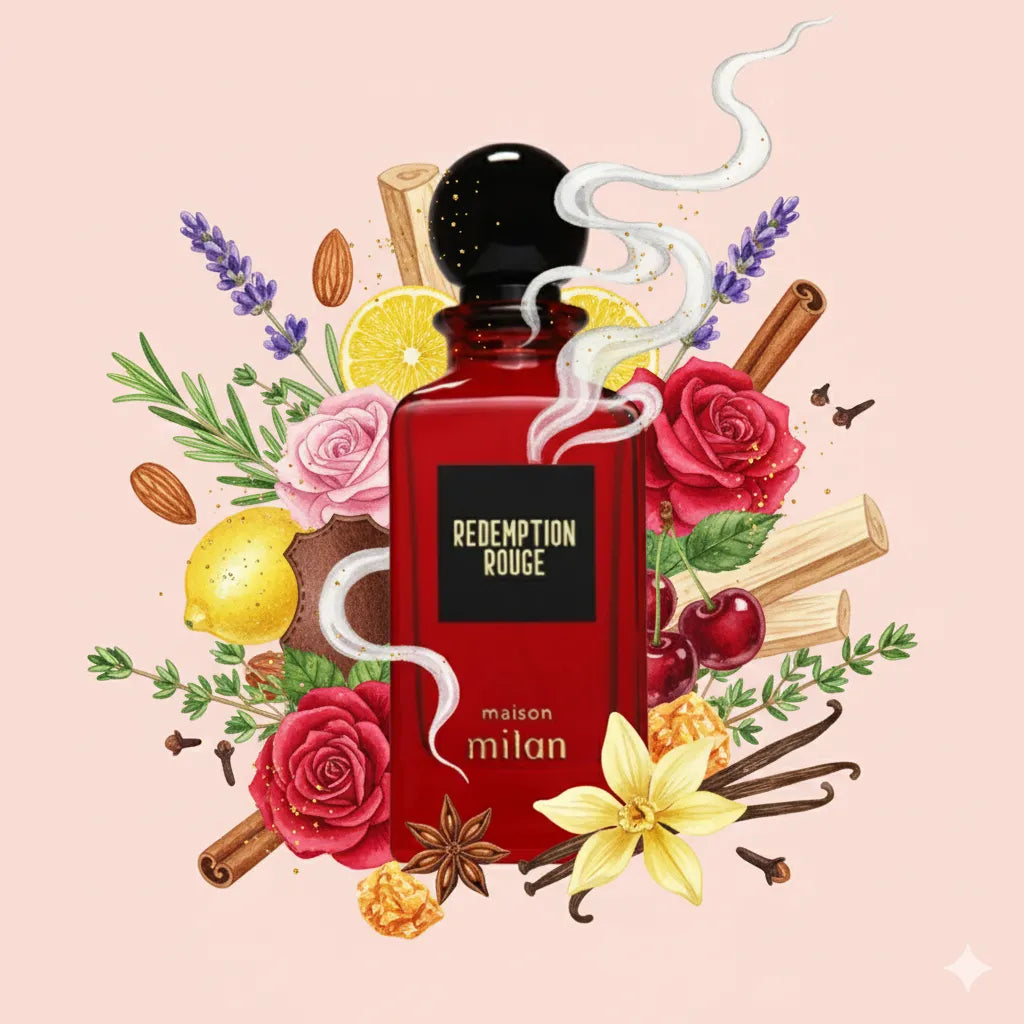 Redemption Rouge by Maison Milan Samples & Travel Size (3ml, 5ml, 10ml) Warm Spicy Cherry Leather Fragrance