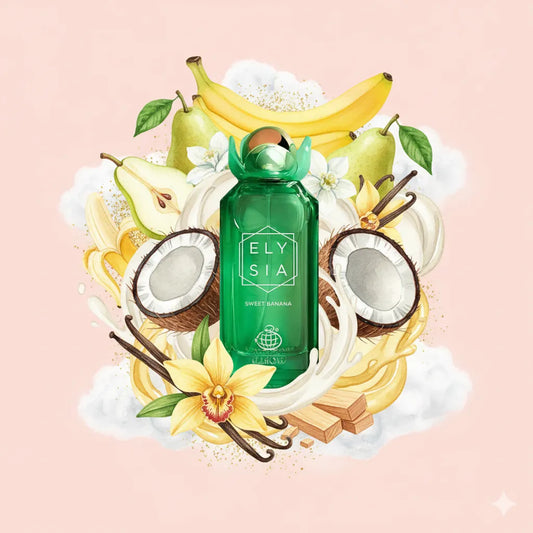 Elysia Sweet Banana by Fragrance World Samples & Travel Size (3ml, 5ml, 10ml) Sweet Tropical Gourmand Fragrance