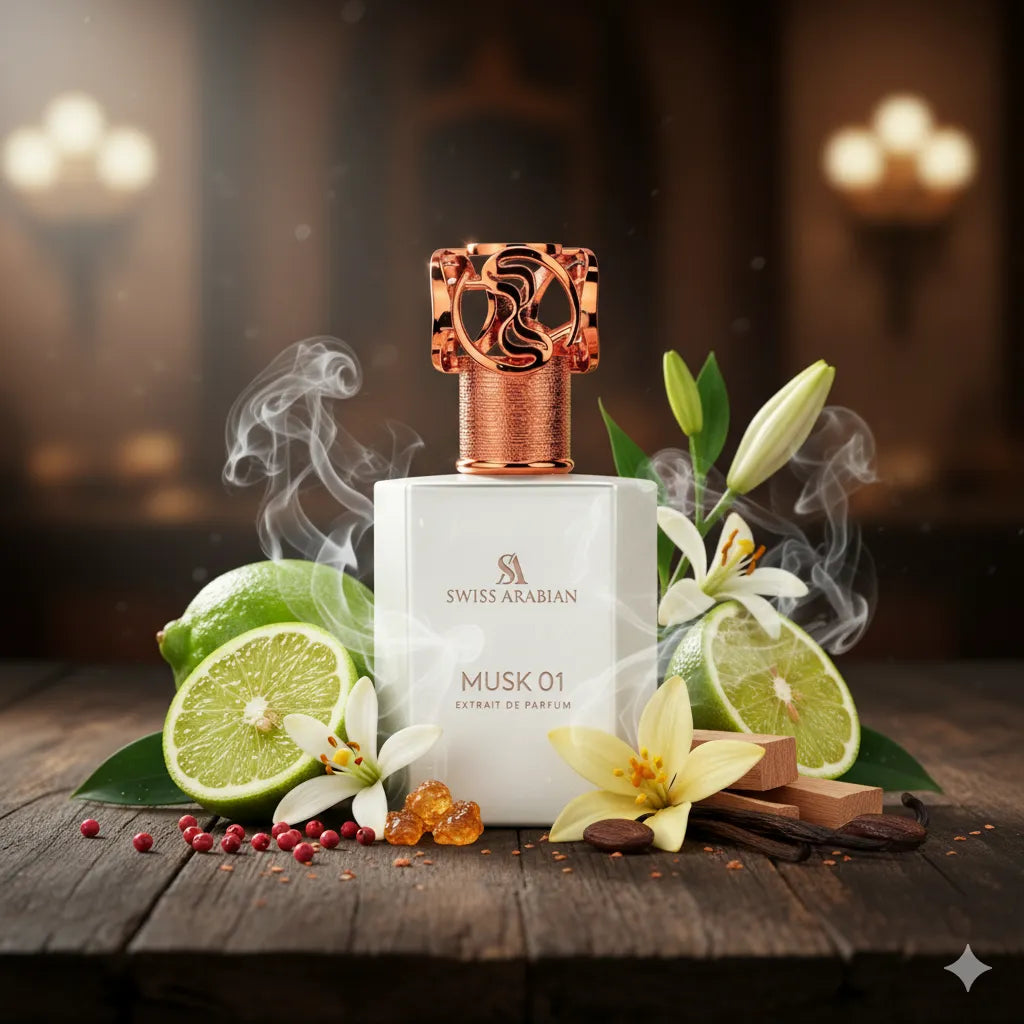 Musk 01 by Swiss Arabian Samples & Travel Size (2ml, 3ml, 5ml) Clean Powdery Musk Fragrance