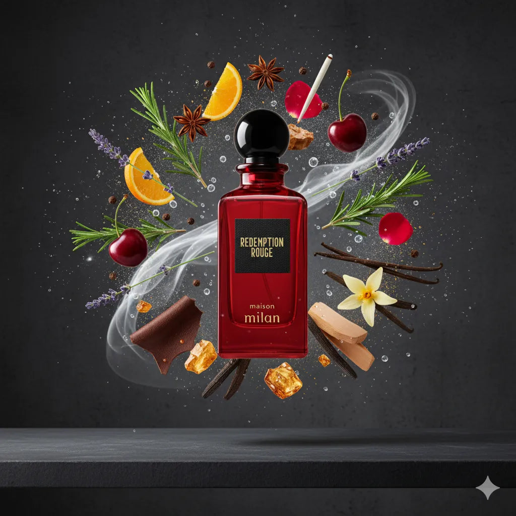 Redemption Rouge by Maison Milan Samples & Travel Size (3ml, 5ml, 10ml) Warm Spicy Cherry Leather Fragrance