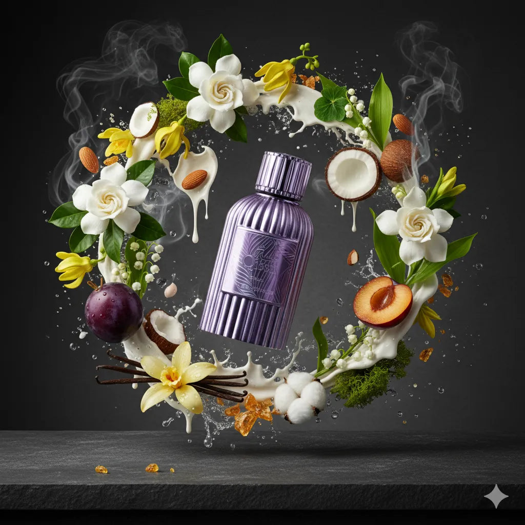 Qissa Gala by Paris Corner Samples & Travel Size (3ml, 5ml, 10ml) Creamy Tropical Floral Fragrance