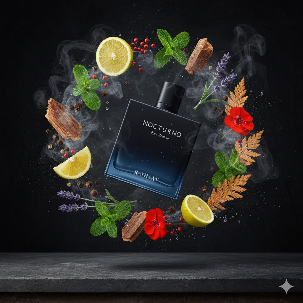 Nocturno by Rayhaan Samples & Travel Size (3ml, 5ml, 10ml) Fresh Spicy Aromatic Fragrance