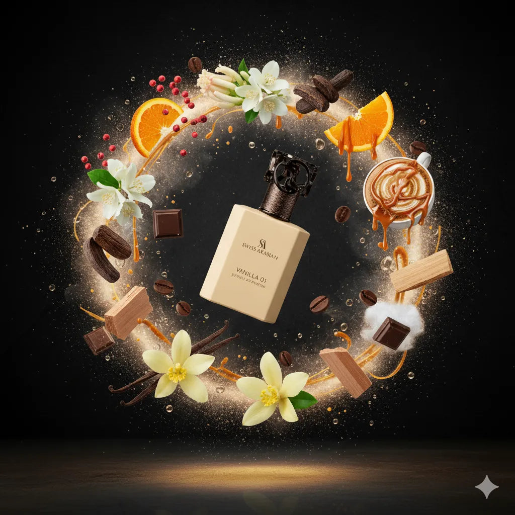 Vanilla 01 by Swiss Arabian Samples & Travel Size (2ml, 3ml, 5ml, 10ml) Sweet Gourmand Floral Fragrance