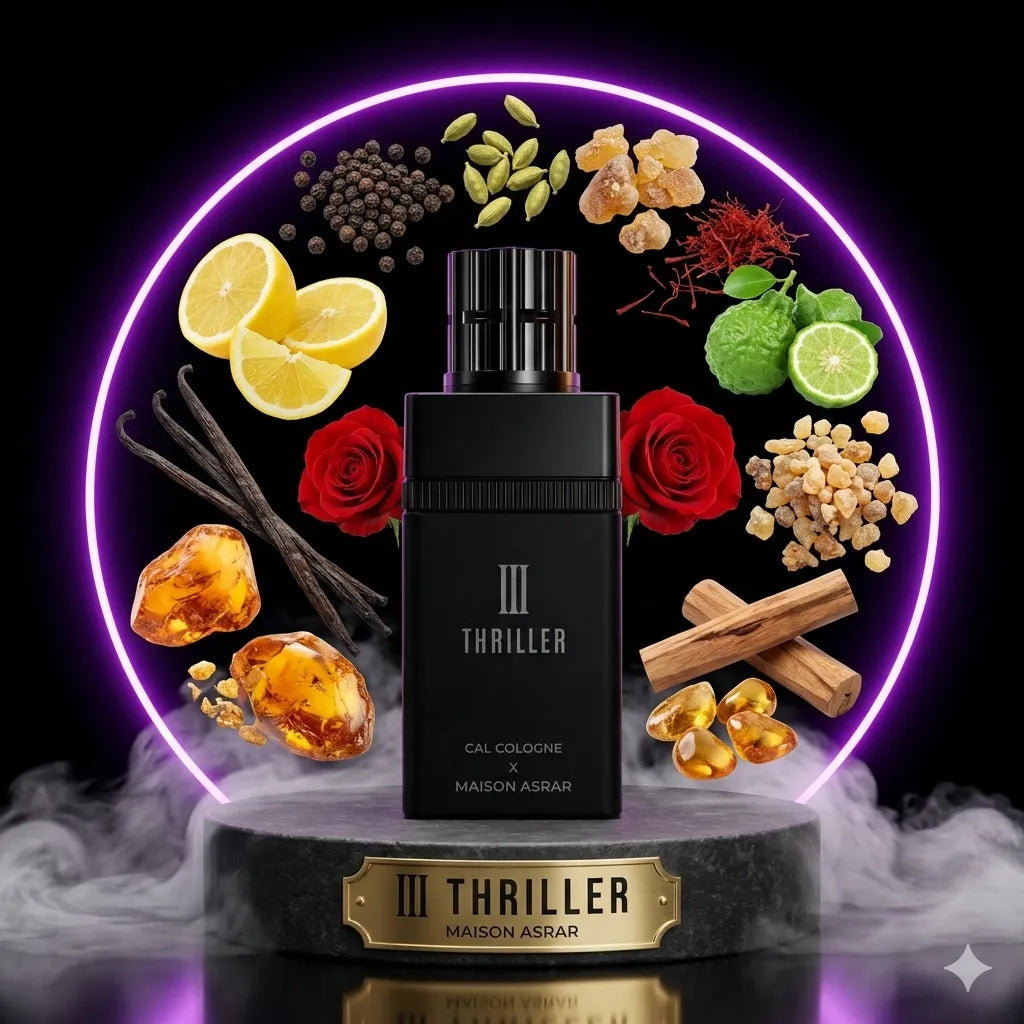 Thriller III Extrait de Parfum By Cal Cologne x Maison Asrar Decant Sample - 3ml, 5ml 