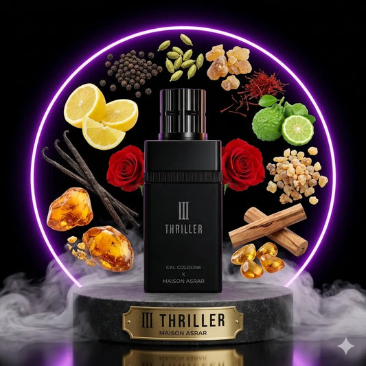 Thriller III Extrait de Parfum By Cal Cologne x Maison Asrar Decant Sample - 3ml, 5ml 