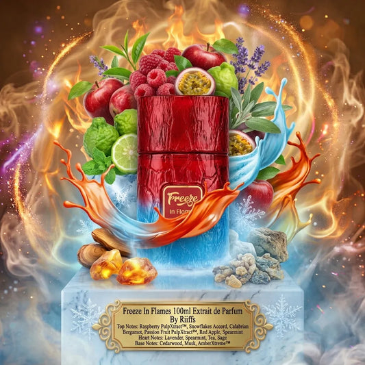 Freeze In Flames Extrait de Parfum | Riiffs | Sample/Decant - Extrait | Spearmint, Raspberry & AmberXtreme 
