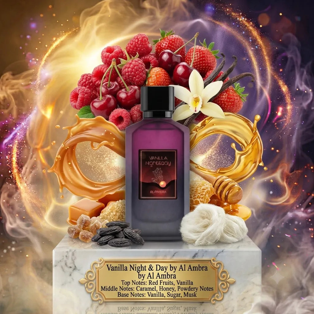 Vanilla Night & Day | Al Ambra | Sample/Decant - Extrait | Caramel, Red Fruits & Bourbon Vanilla 