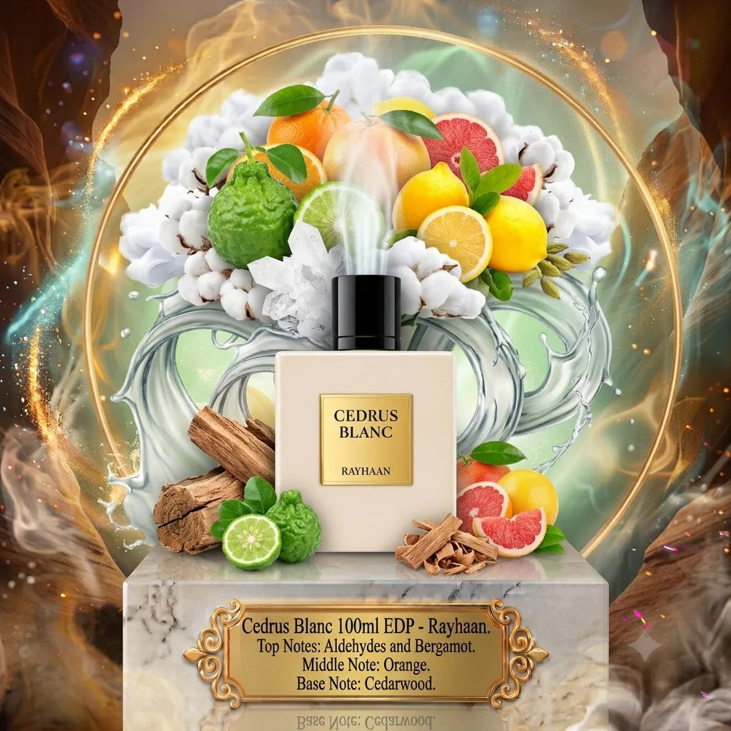 Cedrus Blanc | Rayhaan | Sample/Decant - EDP | Sparkling Bergamot, Orange & Cedarwood 