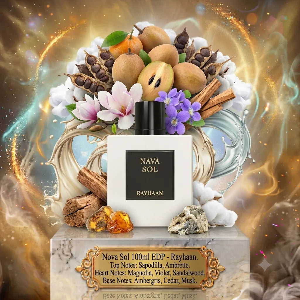 Nova Sol | Rayhaan | Sample/Decant - EDP | Sapodilla, Ambrette & Sandalwood 