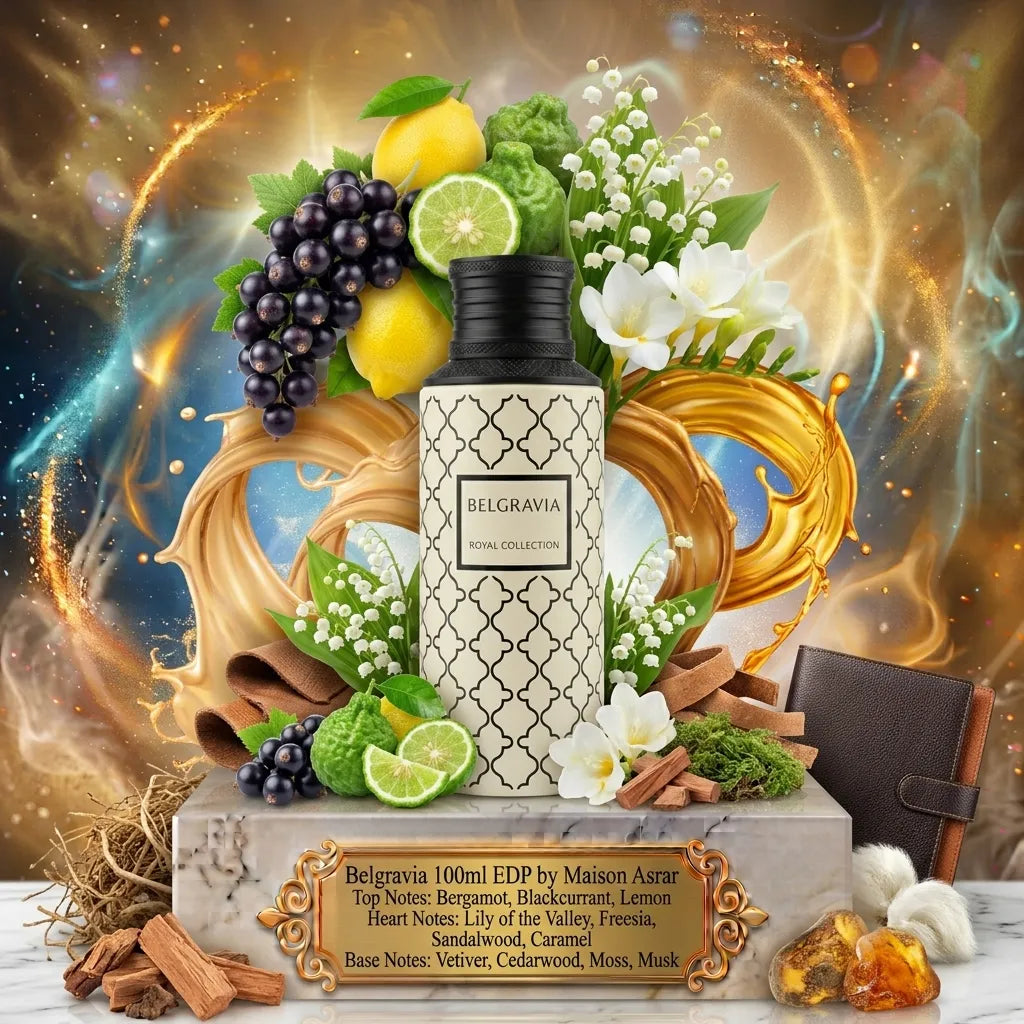 Belgravia | Maison Asrar | Sample/Decant - EDP | Blackcurrant, Caramel & Cedarwood 
