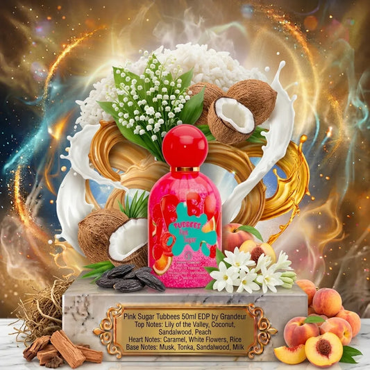 Pink Sugar Tubbees | Grandeur | Sample/Decant - EDP | Peach, Caramel & Milk Accord 