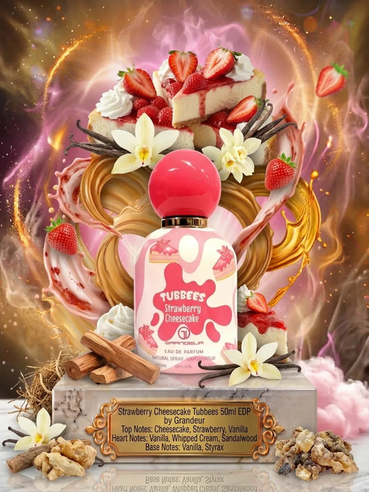 Strawberry Cheesecake Tubbees | Grandeur | Sample/Decant - EDP | Strawberry, Whipped Cream & Cheesecake Accord 