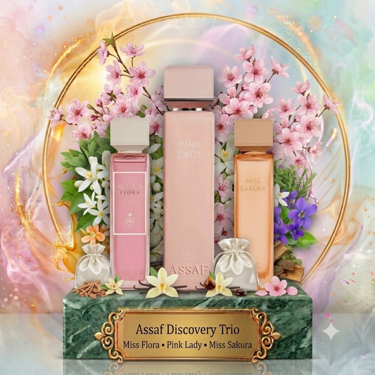 Lady Collection Trio Sample Pack | Assaf | 3x 5ml Decant Set (Miss Flora, Pink Lady, Miss Sakura) 