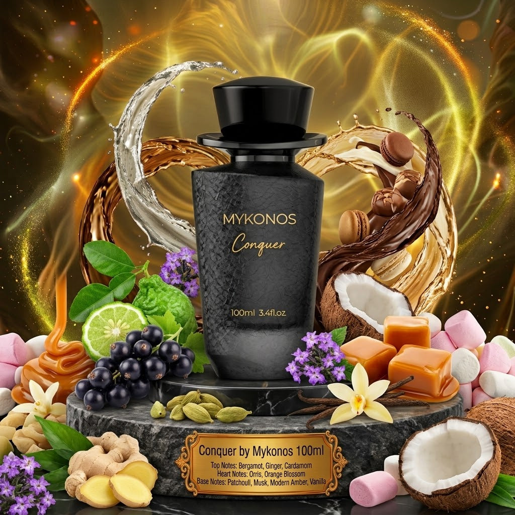 Conquer | Mykonos | Sample/Decant - EDP | Zesty Bergamot, Powdery Orris & Modern Amber 
