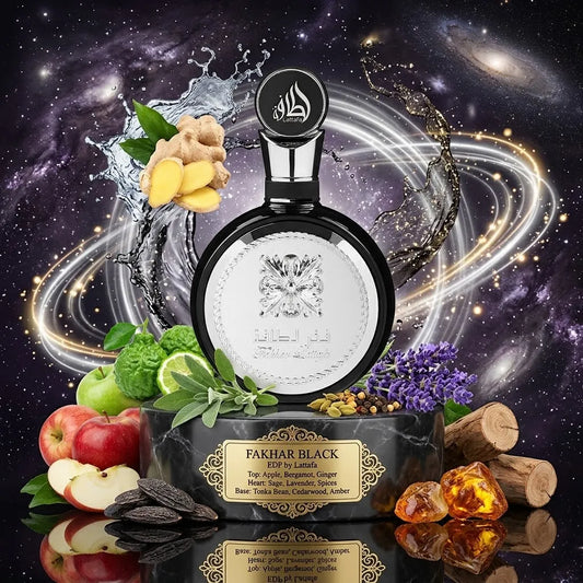 Fakhar Black for Men | Lattafa | Sample/Decant - EDP | Crisp Apple, Fresh Sage & Amberwood 