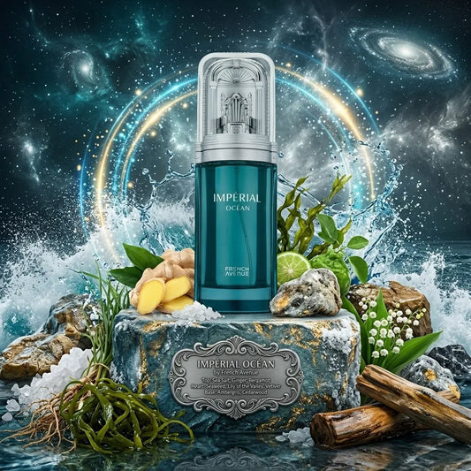 Imperial Ocean | French Avenue | Sample/Decant - Extrait | Mineral Sea Salt, Fresh Ginger & Ambergris 