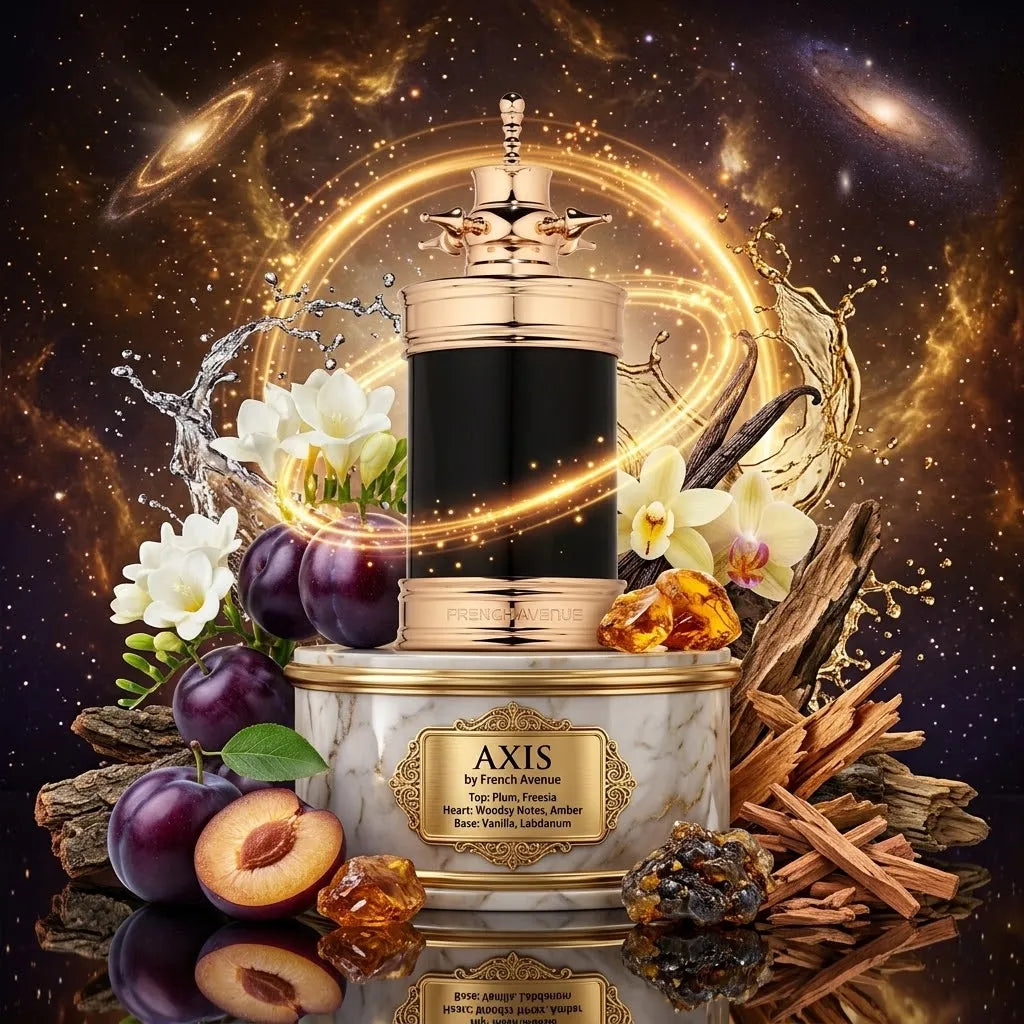 Product Title: Axis | French Avenue | Sample/Decant - EDP | Vibrant Plum, Warm Amber & Creamy Vanilla 