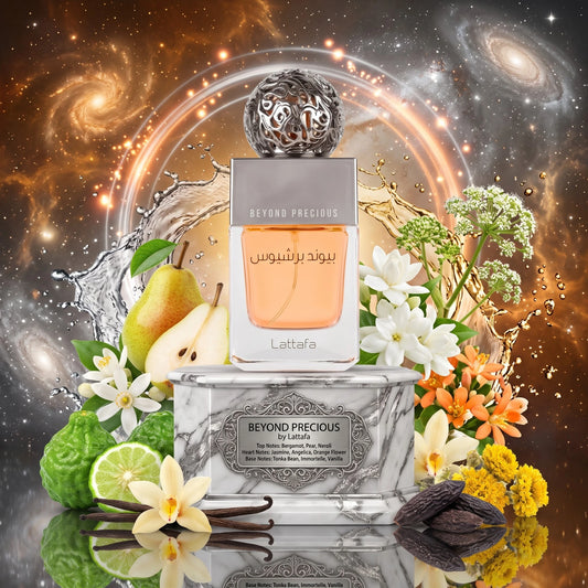 Beyond Precious | Lattafa | Sample/Decant - EDP | Crisp Pear, Honeyed Immortelle & Vanilla Tonka 