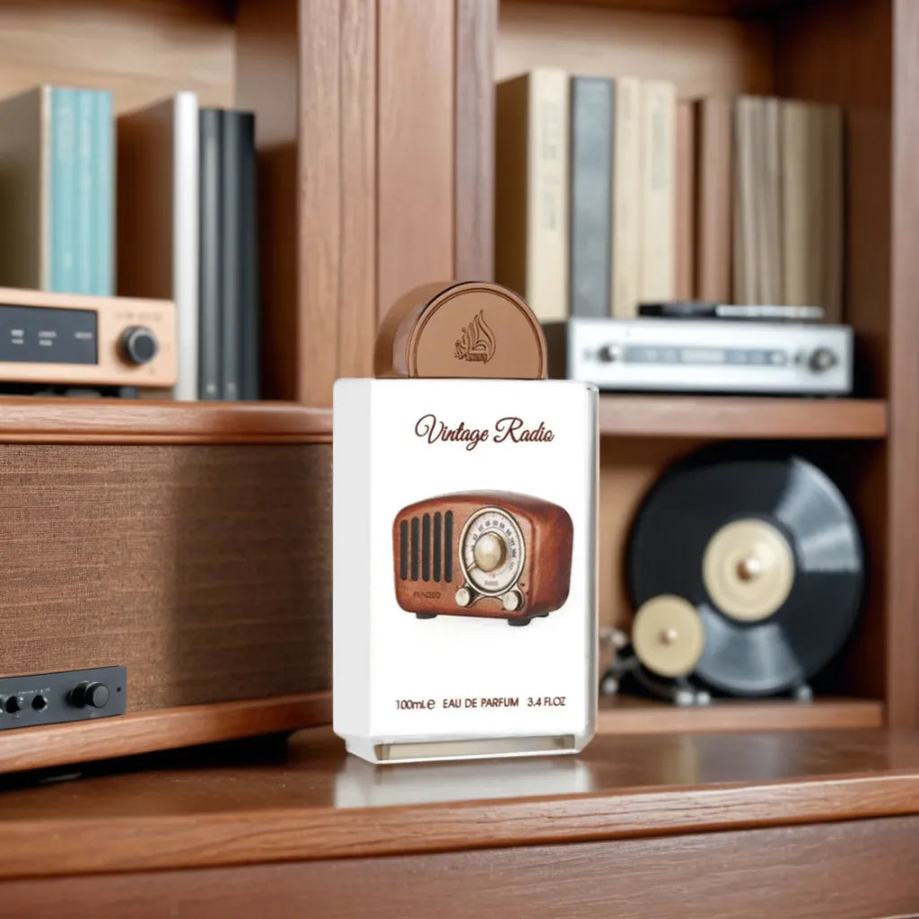 Lattafa Vintage Radio - Samples & Travel Size (3ml, 5ml, 10ml) - Aromatic Woody Spicy Fragrance with Palo Santo