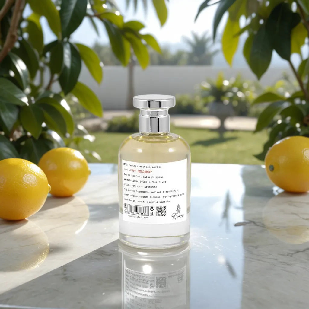 Emir Just Bergamot - Samples & Travel Size (5ml) - Bright Citrus Fresh Woody Fragrance (Inspired by Le Labo Bergamote 22) 