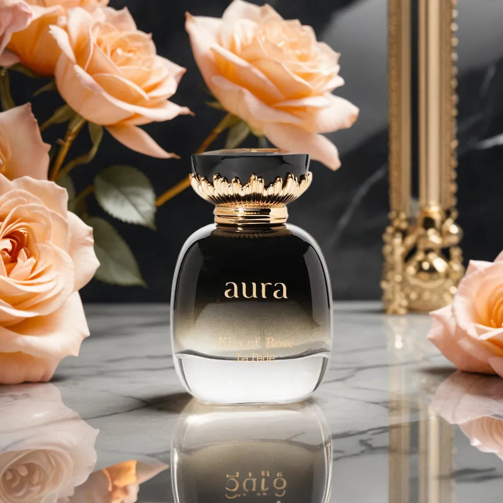 Khadlaj La Fede Aura Kiss Of Rose - Samples & Travel Size (5ml) - Juicy Fruity Floral Rose Vanilla Fragrance