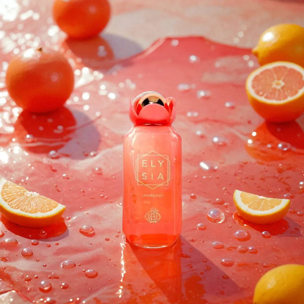 Elysia Lychee Fizz 100ml EDP by Fragrance World Samples & Travel Size (3ml, 5ml, 10ml) Sweet Fruity Floral Gourmand Fragrance 