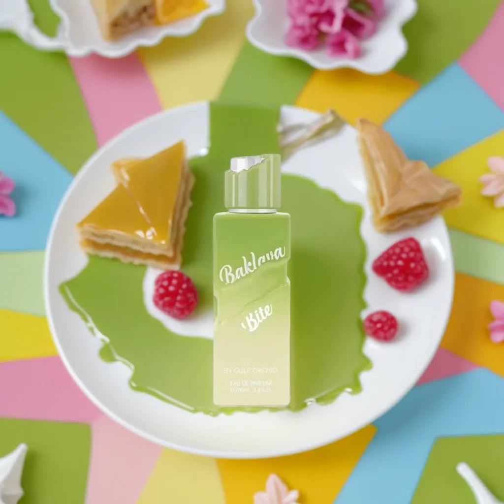 Baklava Bite by GULF ORCHID - 3ml, 5ml, 10ml Sample/Decant | Pistachio, Honey, Cake & Caramel - Love That Scent