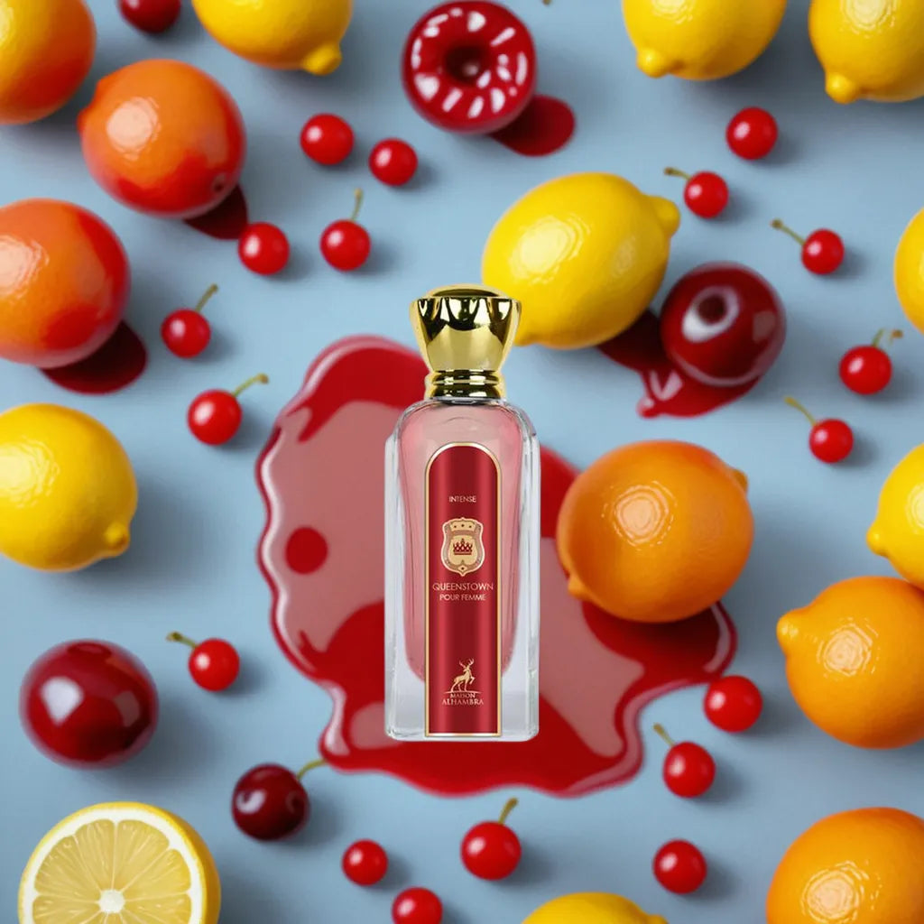 Queenstown pour femme by MAISON ALHAMBRA - 5ml Sample/Decant | Black Cherry, Lemon & Amber 