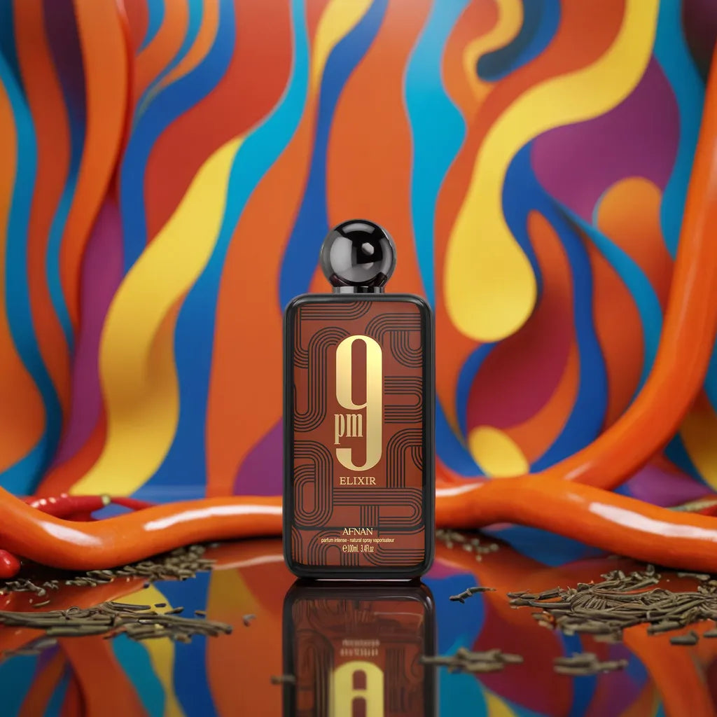 Afnan 9PM Elixir Eau de Parfum Samples & Travel Size (3ml, 5ml, 10ml) - Warm Spicy Leather Aromatic Fragrance