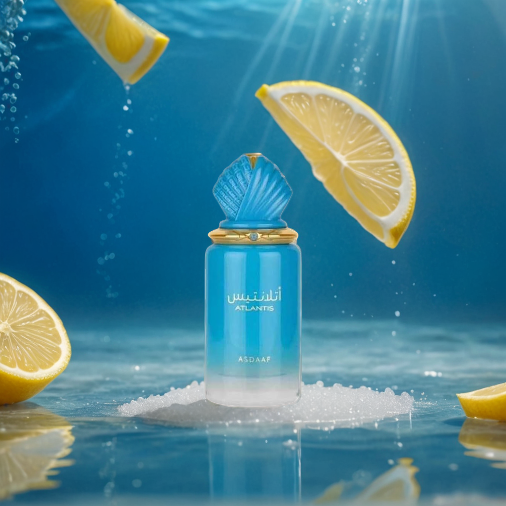 Asdaaf Atlantis Blue Eau de Parfum Samples & Travel Size (3ml) - Fresh Aquatic Citrus Aromatic Fragrance