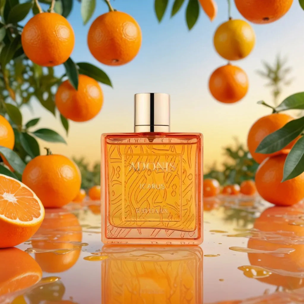 Adonis Icarus Rayhaan Eau de Parfum Samples & Travel Size (3ml, 5ml, 10ml) - Fresh Citrus Aromatic Woody Fragrance