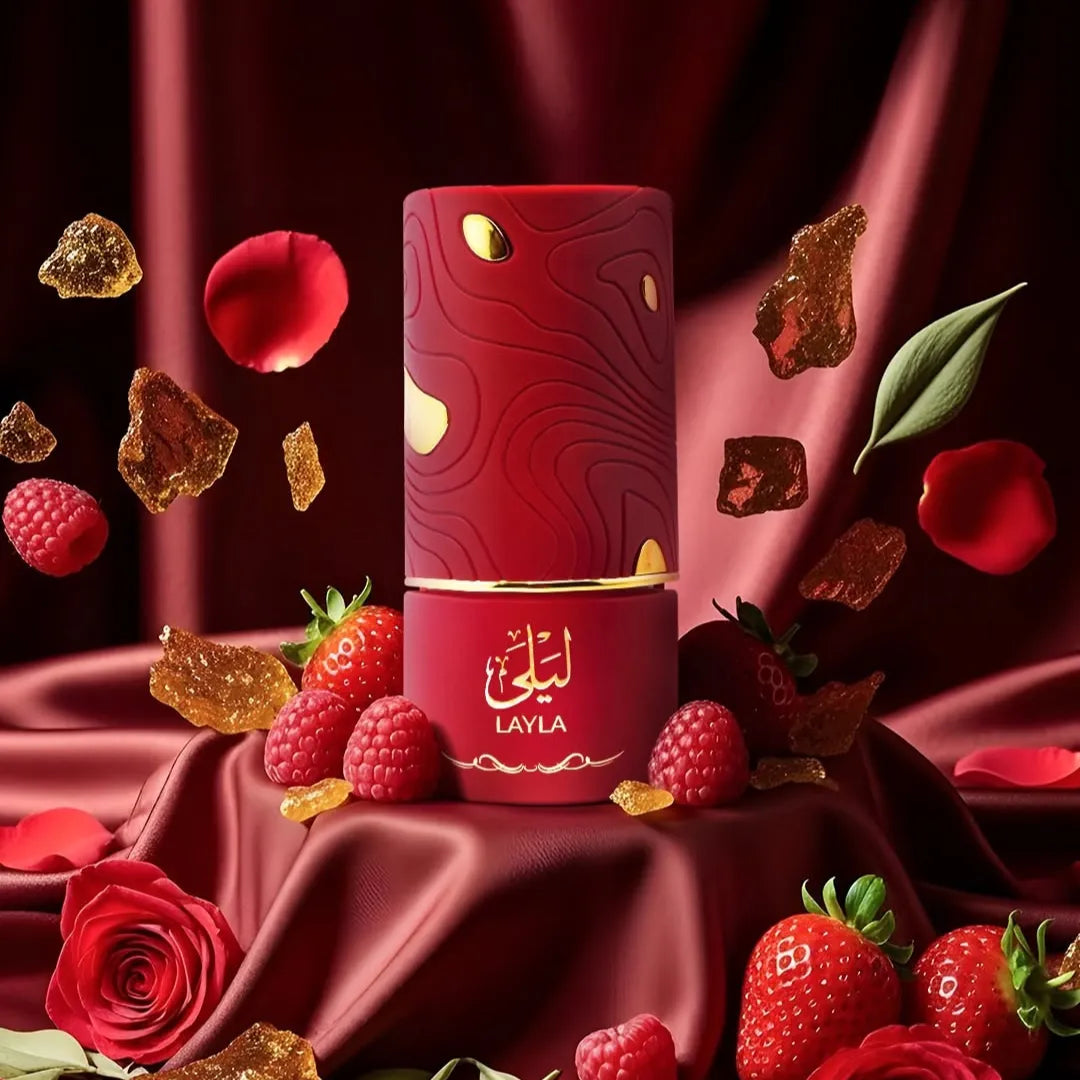 Layla by AL ABSAR - 3ml, 5ml Sample/Decant | Raspberry, Rose & Cooked Sugar