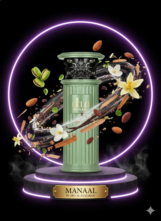 Here is the Shopify product listing for Manaal by Ard Al Zaafaran.  Product Title Ard Al Zaafaran Manaal EDP Decant Sample - 3ml, 5ml 