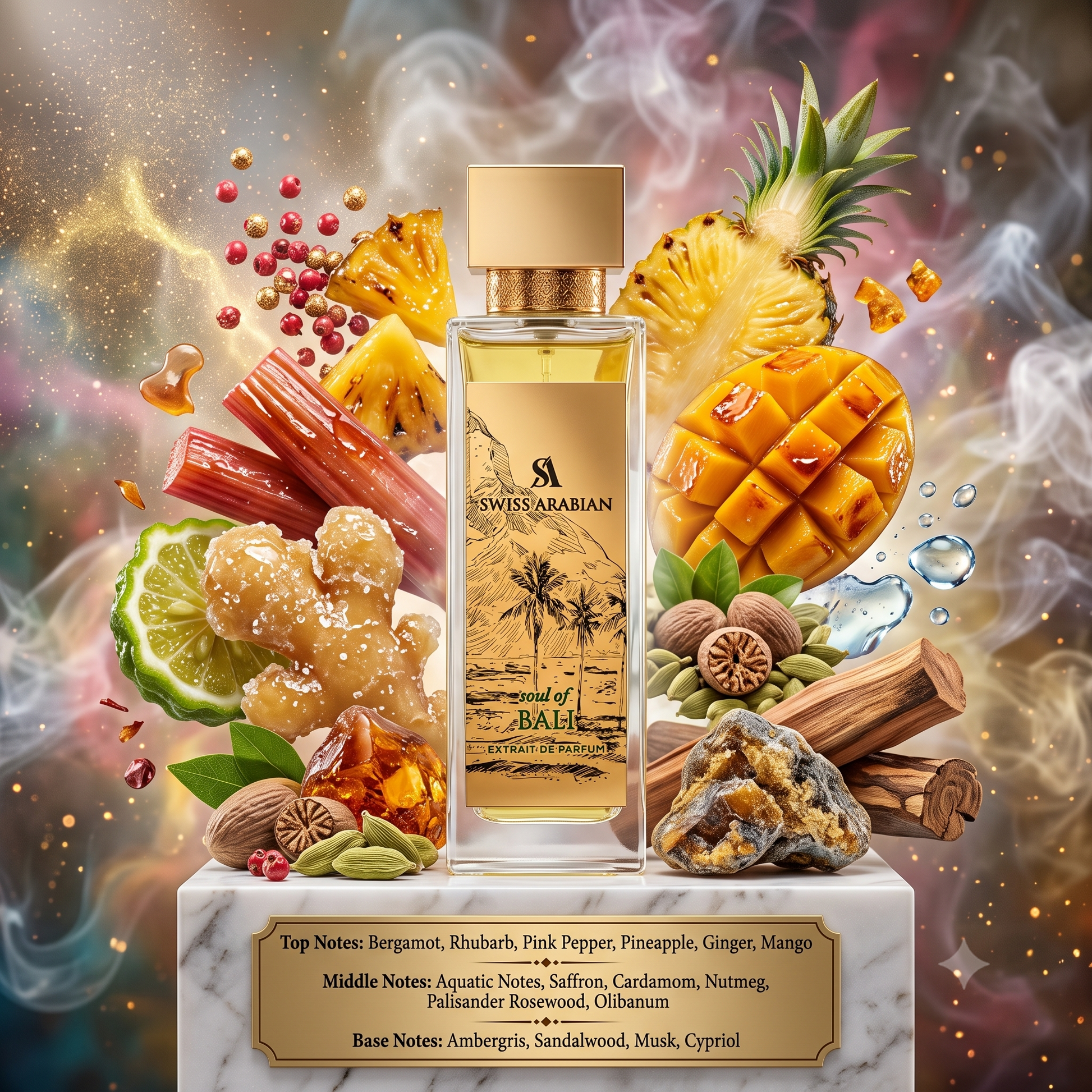 Soul of Bali by SWISS ARABIAN - 2ml, 3ml, 5ml, 10ml Sample/Decant | Pineapple, Ginger, Saffron & Sandalwood 