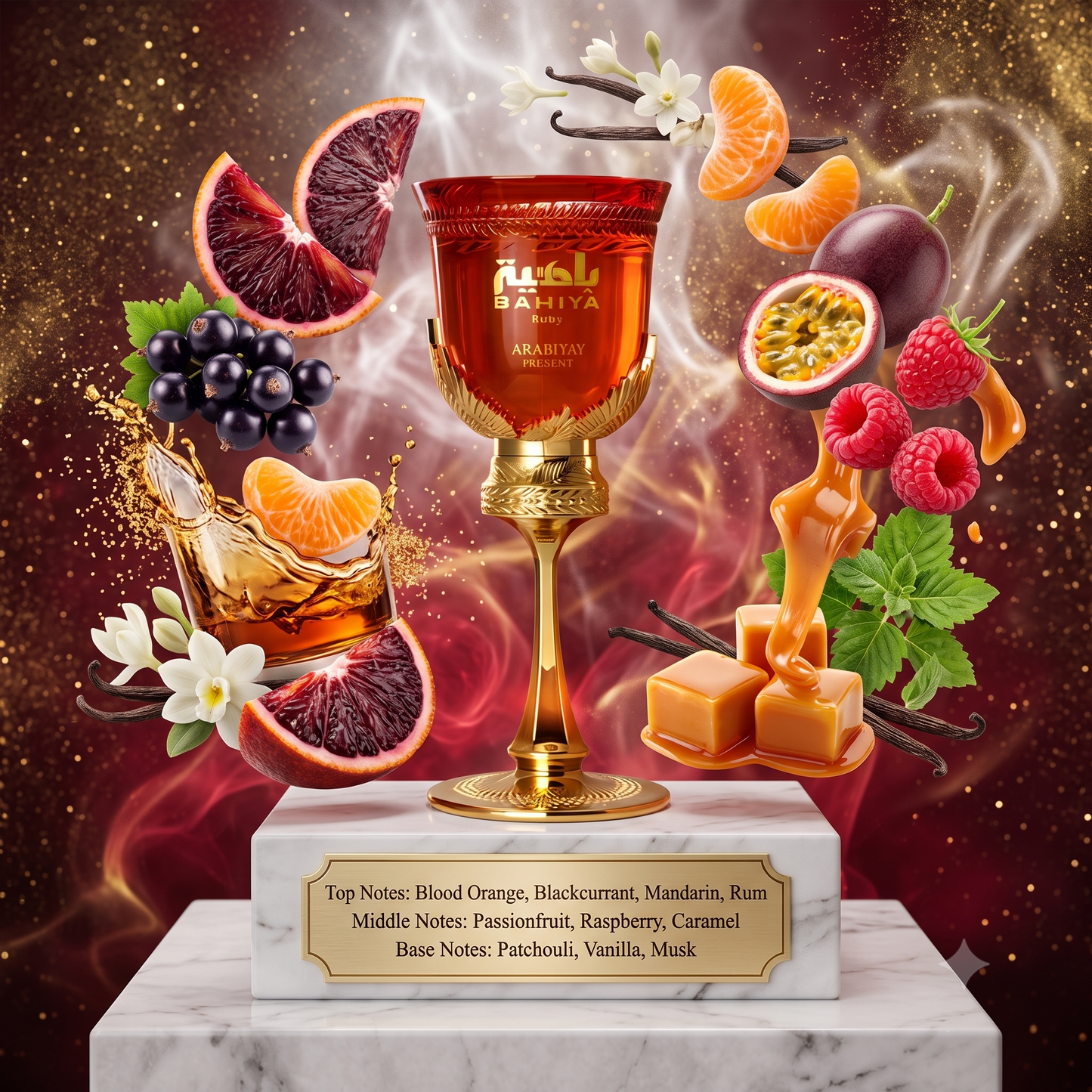 Bahiya Ruby by Arabiyat Prestige Samples & Travel Size (3ml, 5ml, 10ml) Sweet Fruity Boozy Fragrance 