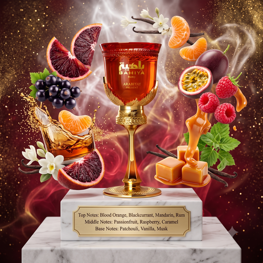 Bahiya Ruby by Arabiyat Prestige Samples & Travel Size (3ml, 5ml, 10ml) Sweet Fruity Boozy Fragrance 