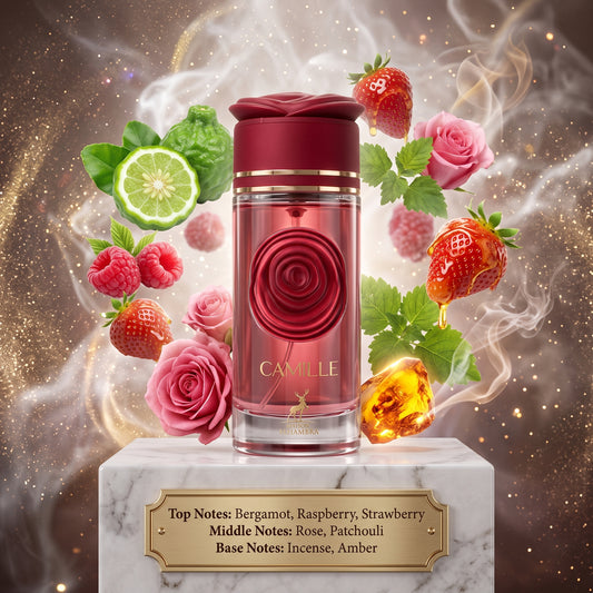Maison Alhambra Camille - Samples & Travel Size (3ml, 5ml, 10ml) - Juicy Fruity Rose Incense Amber Fragrance 