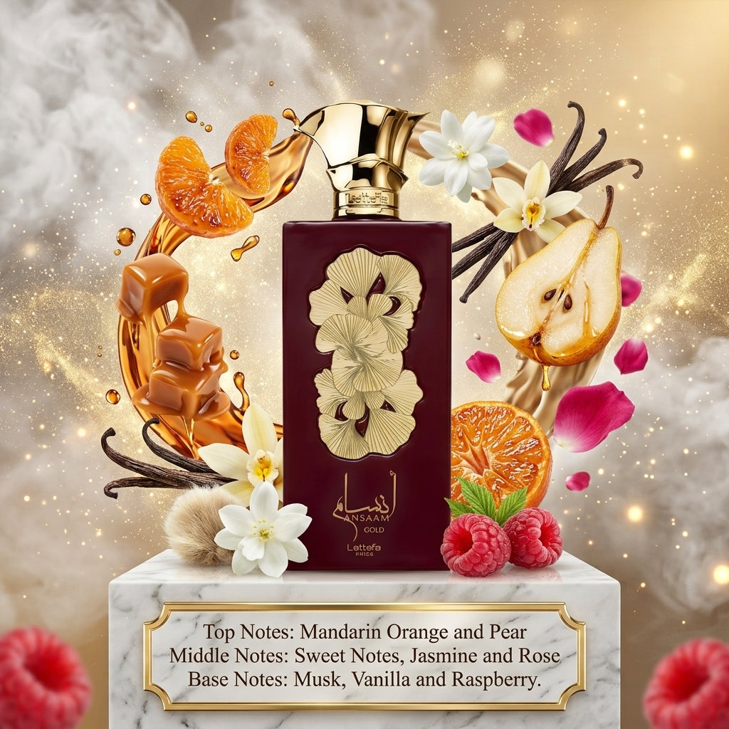 3ml/5ml/10ml Lattafa Ansaam Gold | Lattafa | Luxurious Fruity Sweet Fragrance Perfume Sample - Decants 