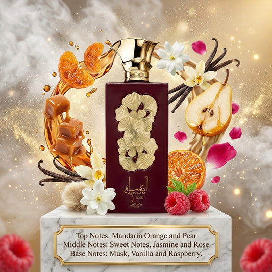 3ml/5ml/10ml Lattafa Ansaam Gold | Lattafa | Luxurious Fruity Sweet Fragrance Perfume Sample - Decants 