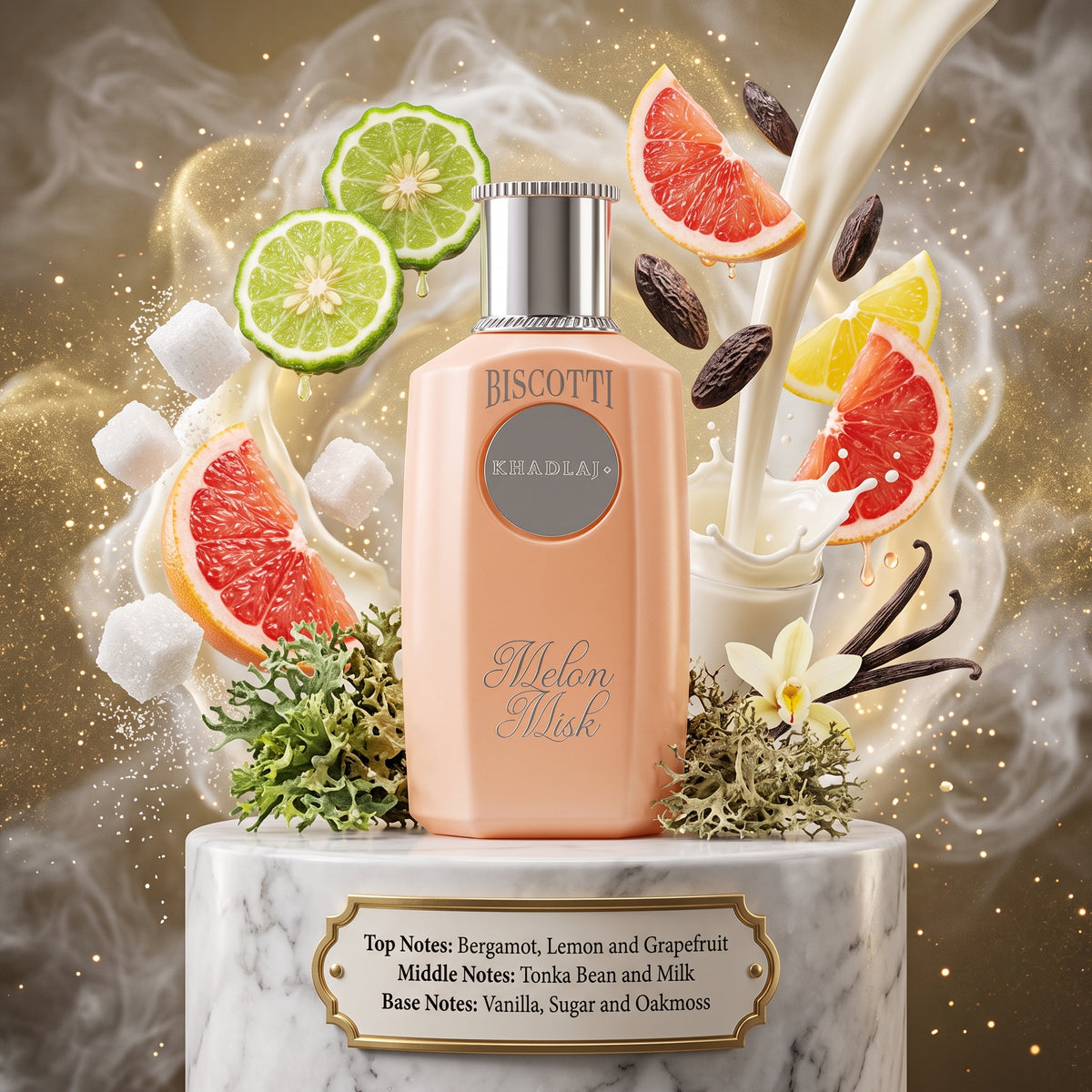 Biscotti Melon by KHADLAJ - 3ml, 5ml, 10ml Sample/Decant | Melon, Coconut Milk & Vanilla 