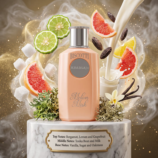 Biscotti Melon by KHADLAJ - 3ml, 5ml, 10ml Sample/Decant | Melon, Coconut Milk & Vanilla 