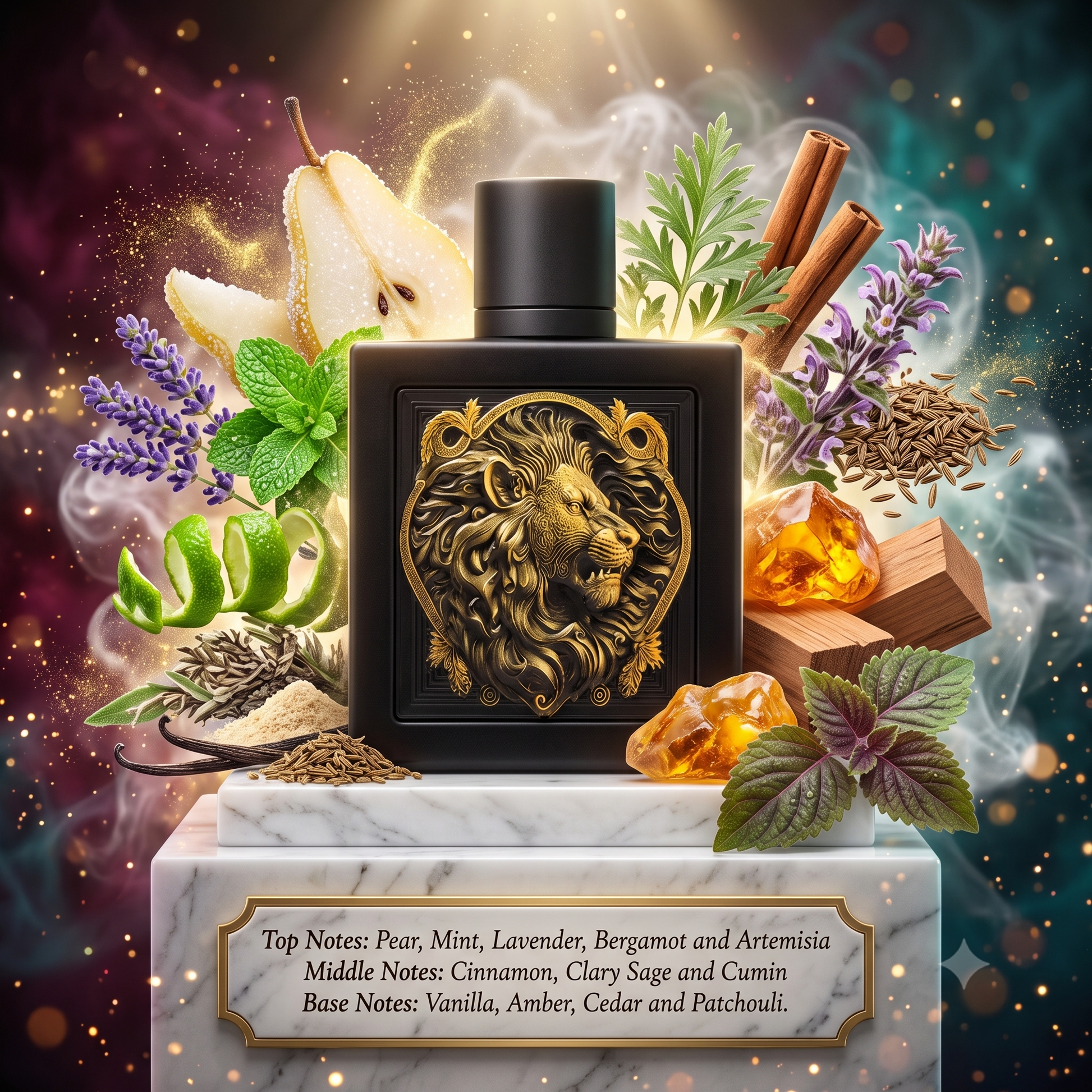 Rayhaan Lion - Samples & Travel Size (3ml, 5ml, 10ml) - Aromatic Spicy Vanilla Amber Men's Fragrance 